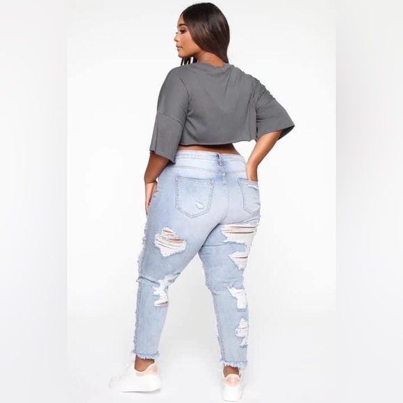 Fashion Nova Ripped Skinny Jeans Size 14 Plus - Picture 2 of 5